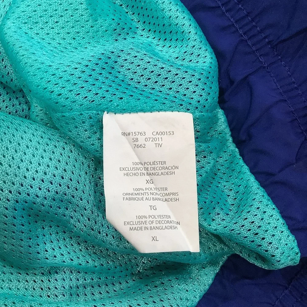 Vintage Y2K Champion Blue Teal White Colour Block Zippered Jacket Size XL - Picture 12 of 13